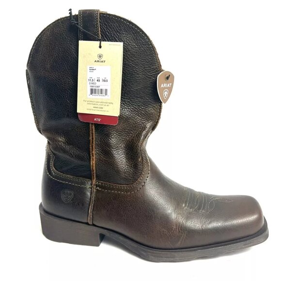Ariat Men's Rambler Western Boot Brown Leather, Size 11.5 M